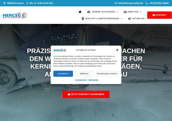 Herceg GmbH – Kernbohrungen, Betonsägen & Abbruch